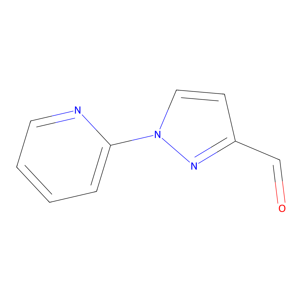 1-(Pyridin-2-yl)-1H-pyrazole-3-carbaldehyde molecular structure, CAS 1352532-14-9