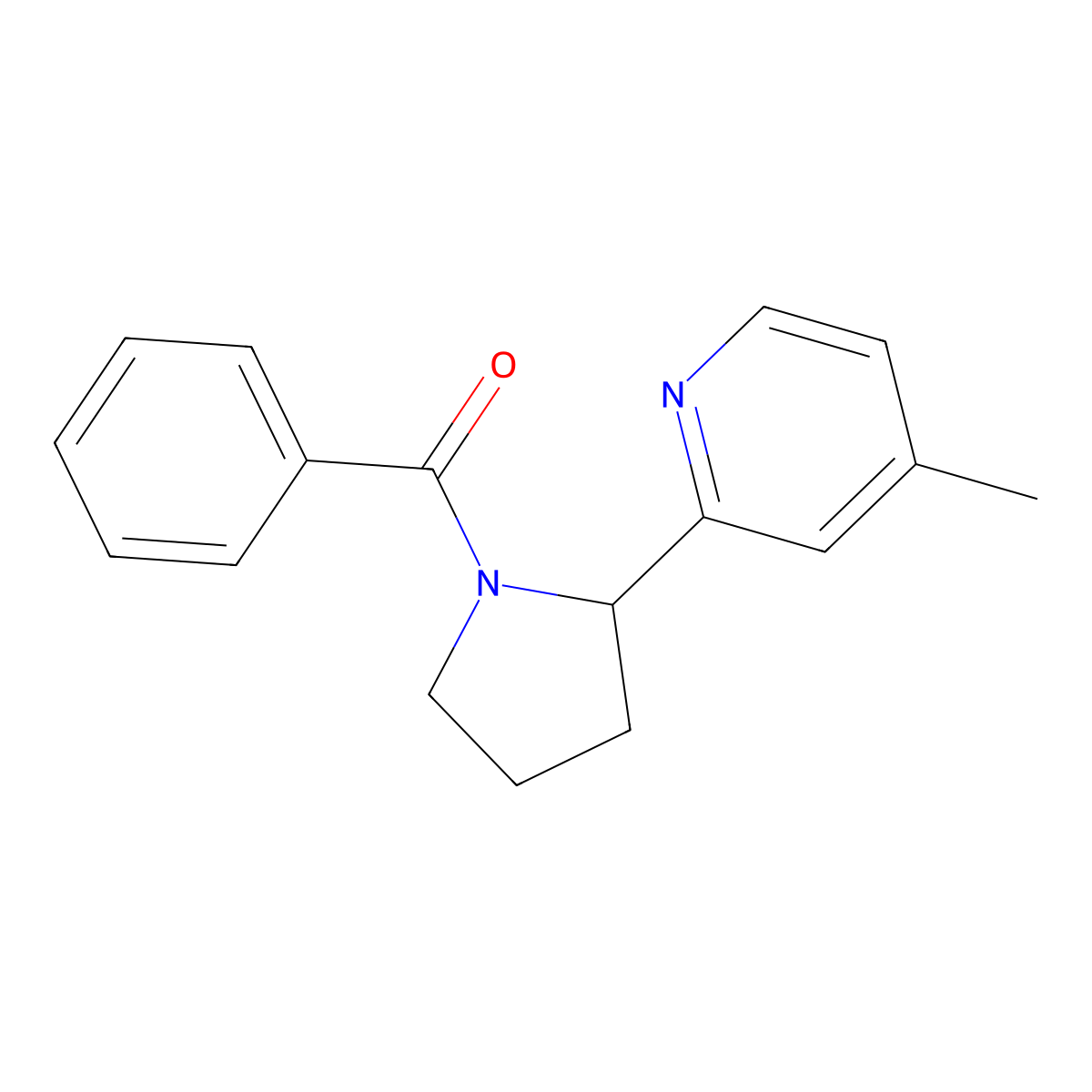 (2-(4-Methylpyridin-2-yl)pyrrolidin-1-yl)(phenyl)methanone molecular structure, CAS 1352532-18-3