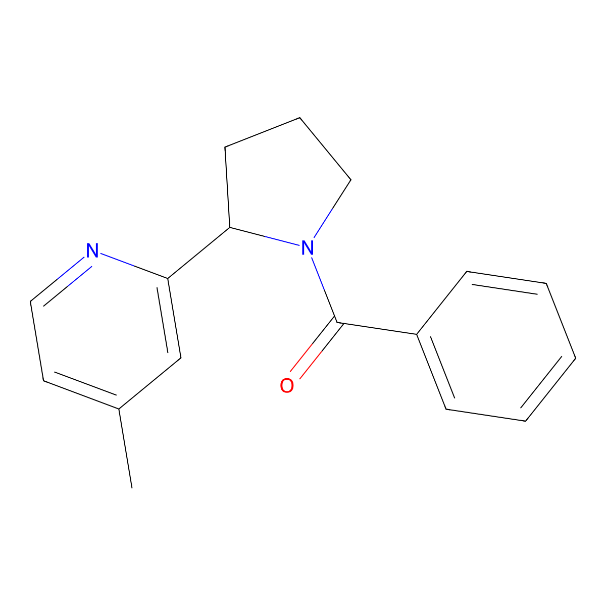 (2-(4-Methylpyridin-2-yl)pyrrolidin-1-yl)(phenyl)methanone molecular structure, CAS 1352532-18-3