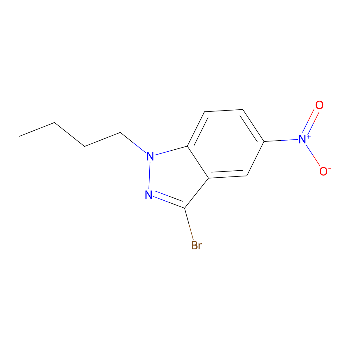 3-Bromo-1-butyl-5-nitro-1H-indazole molecular structure, CAS 1352532-26-3
