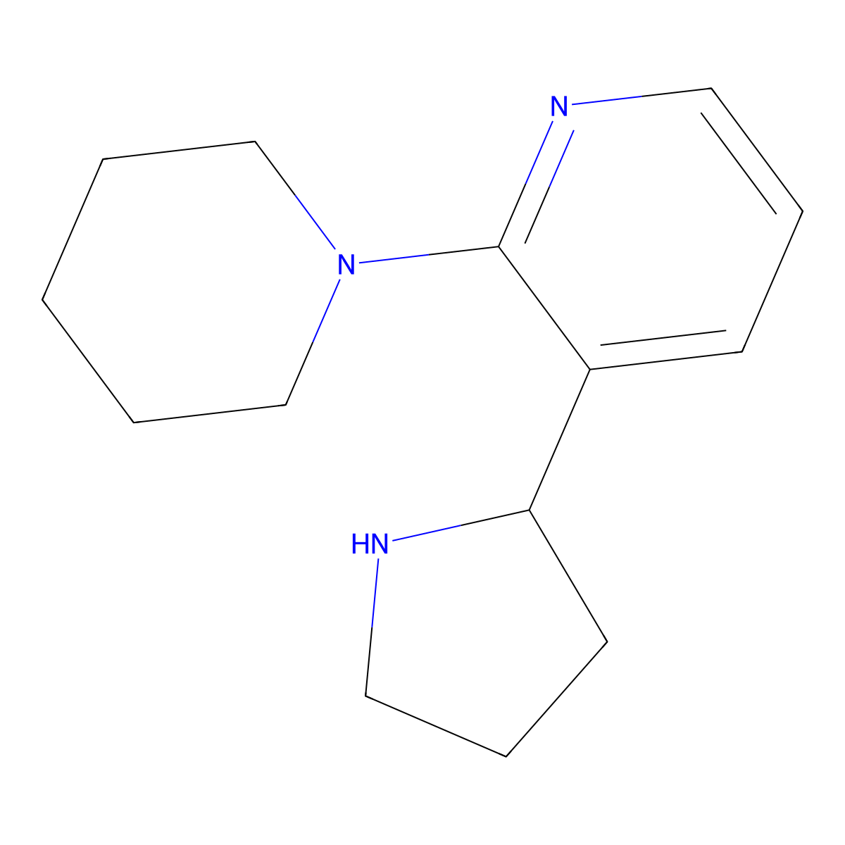 2-(Piperidin-1-yl)-3-(pyrrolidin-2-yl)pyridine molecular structure, CAS 1352533-14-2