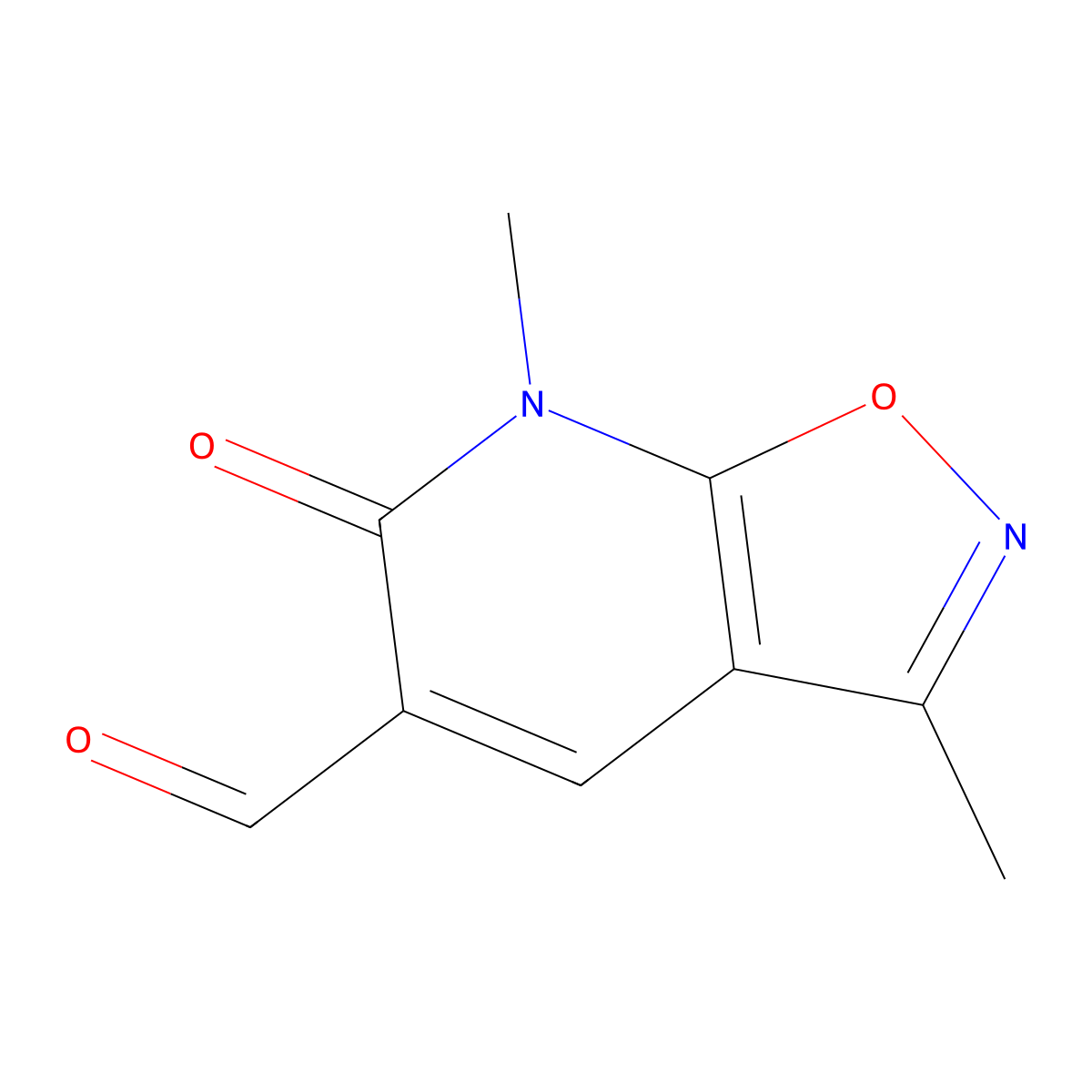 3,7-Dimethyl-6-oxo-6,7-dihydroisoxazolo[5,4-b]pyridine-5-carbaldehyde molecular structure, CAS 1352534-45-2
