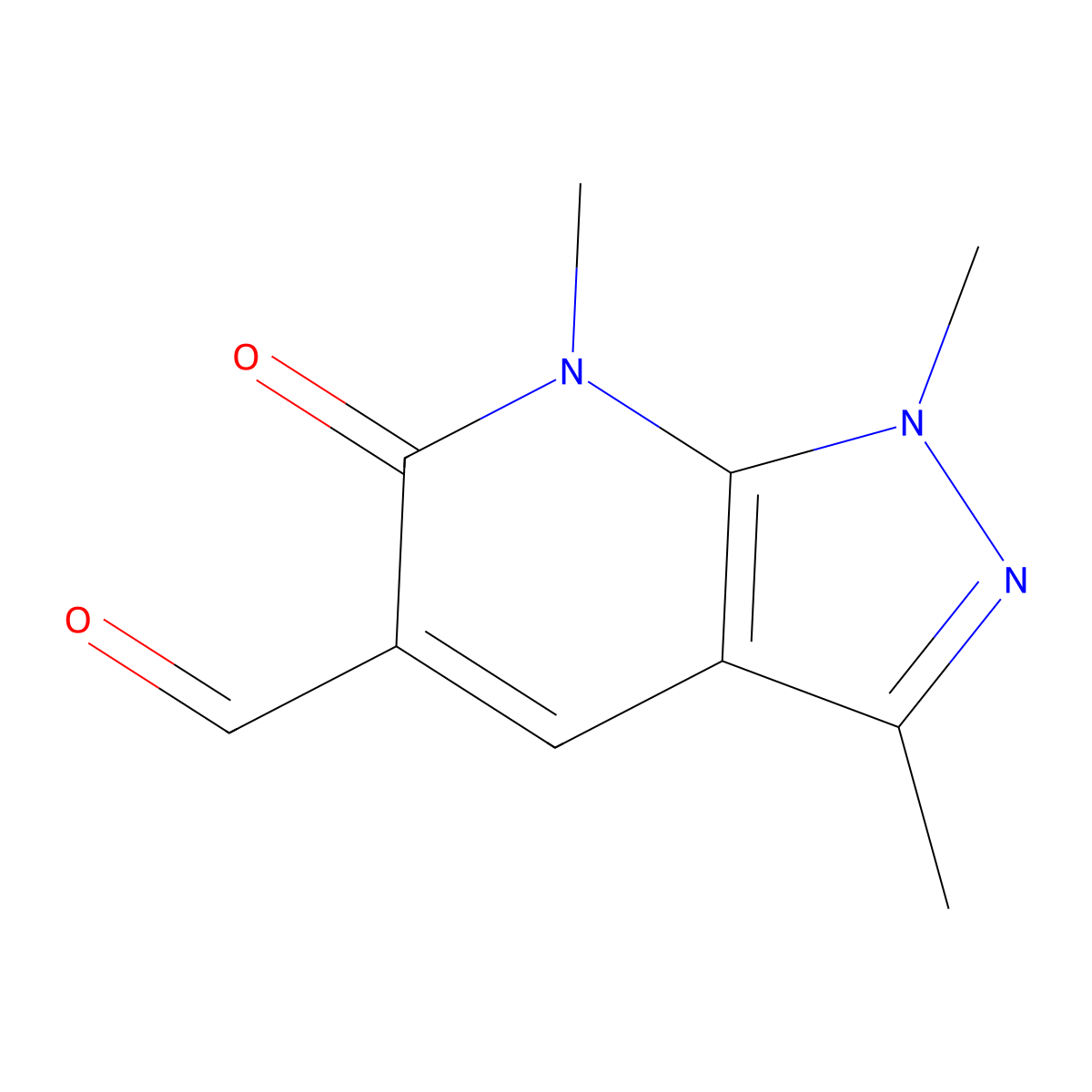 1,3,7-Trimethyl-6-oxo-6,7-dihydro-1H-pyrazolo[3,4-b]pyridine-5-carbaldehyde molecular structure, CAS 1352534-55-4