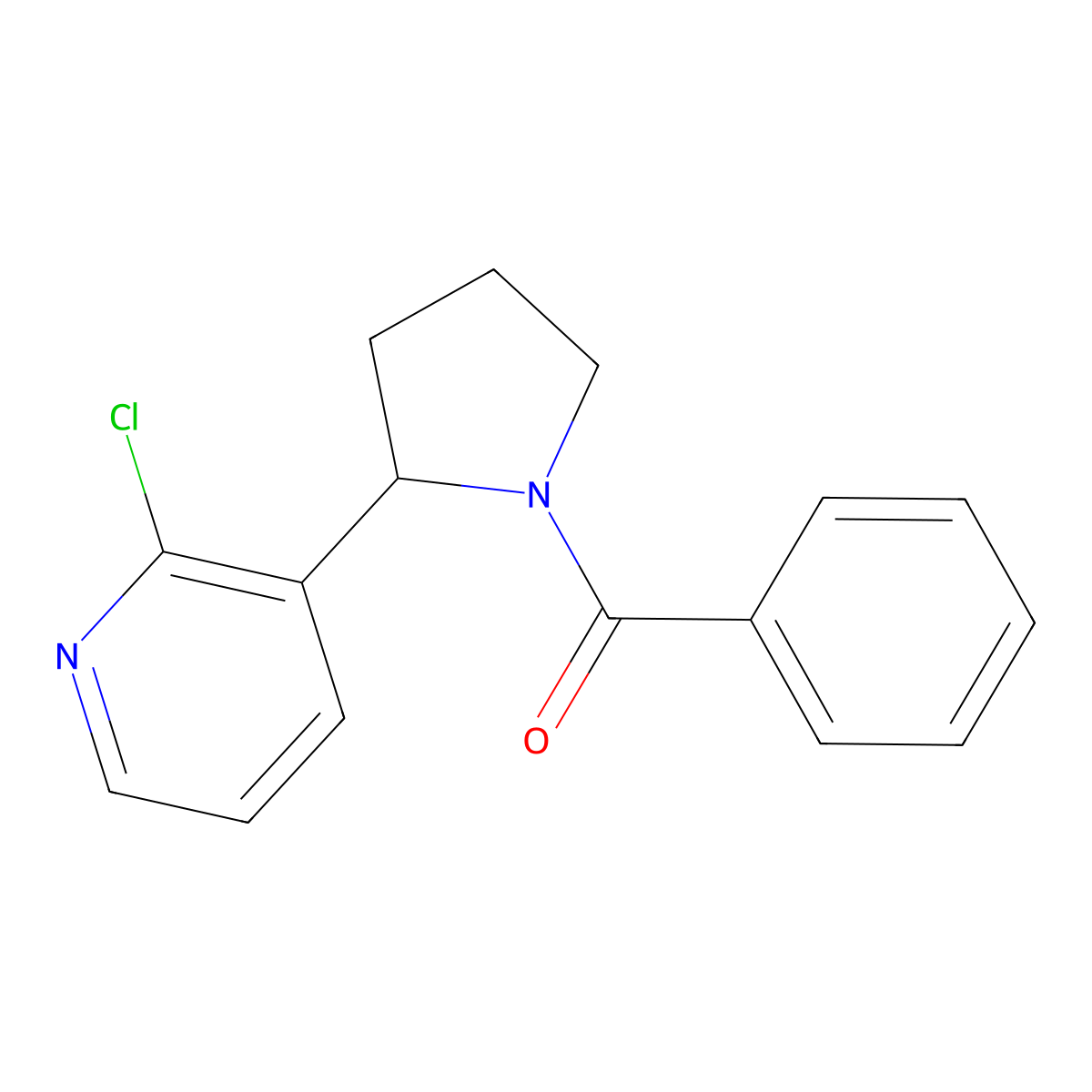(2-(2-Chloropyridin-3-yl)pyrrolidin-1-yl)(phenyl)methanone molecular structure, CAS 1352534-59-8