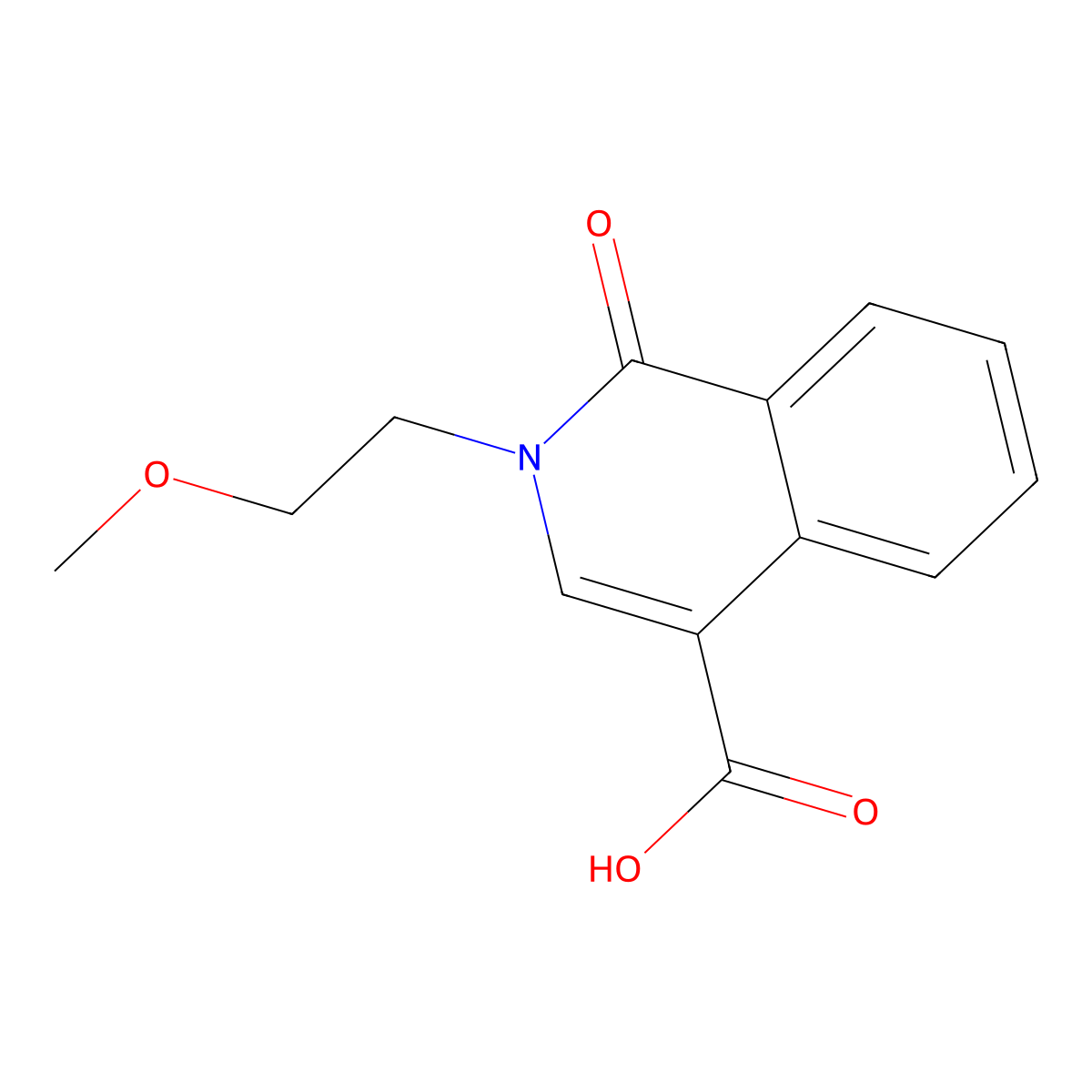 2-(2-Methoxyethyl)-1-oxo-1,2-dihydroisoquinoline-4-carboxylic acid molecular structure, CAS 1352534-73-6