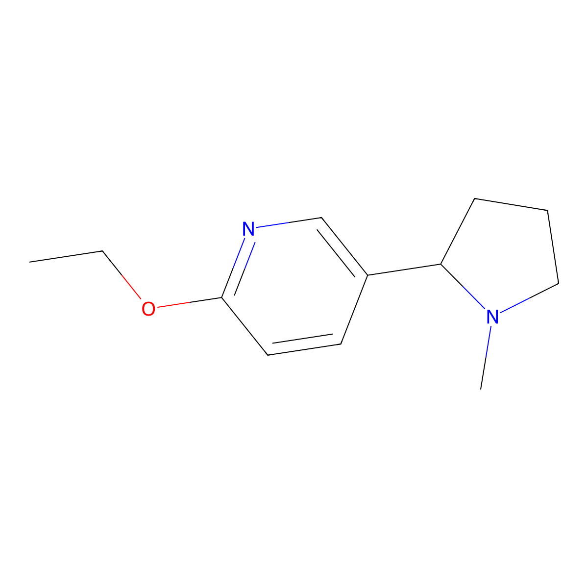 2-Ethoxy-5-(1-methylpyrrolidin-2-yl)pyridine molecular structure, CAS 1352535-26-2