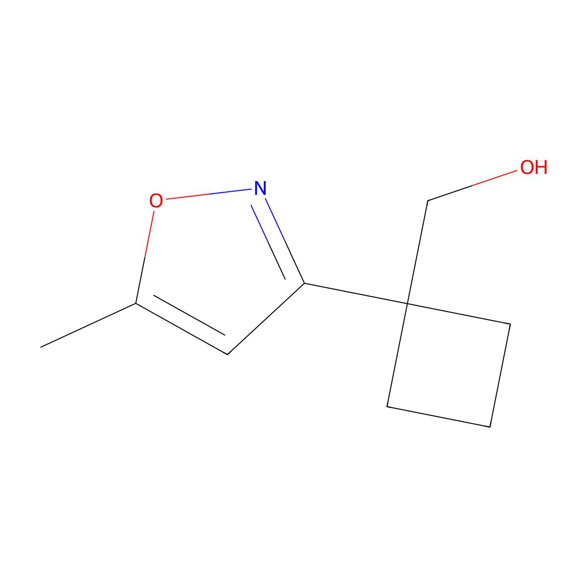 (1-(5-Methylisoxazol-3-yl)cyclobutyl)methanol molecular structure, CAS 1352535-59-1