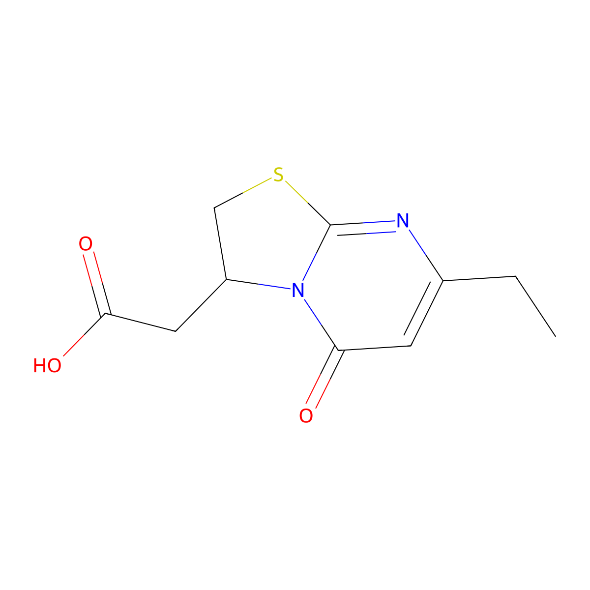 2-(7-Ethyl-5-oxo-3,5-dihydro-2H-thiazolo[3,2-a]pyrimidin-3-yl)acetic acid molecular structure, CAS 1352535-88-6