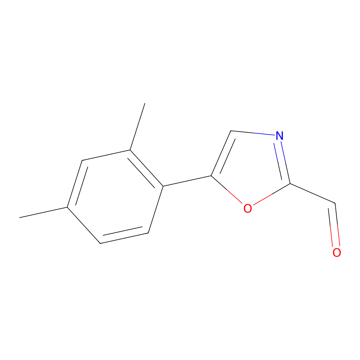 5-(2,4-Dimethylphenyl)oxazole-2-carbaldehyde molecular structure, CAS 1352536-98-1