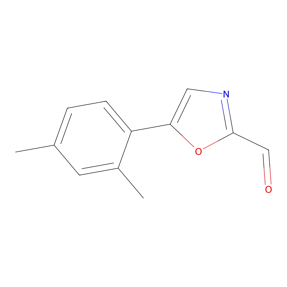 5-(2,4-Dimethylphenyl)oxazole-2-carbaldehyde molecular structure, CAS 1352536-98-1