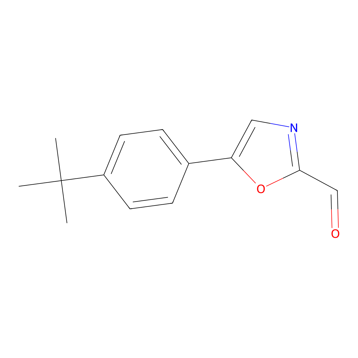 5-(4-(tert-Butyl)phenyl)oxazole-2-carbaldehyde molecular structure, CAS 1352537-08-6
