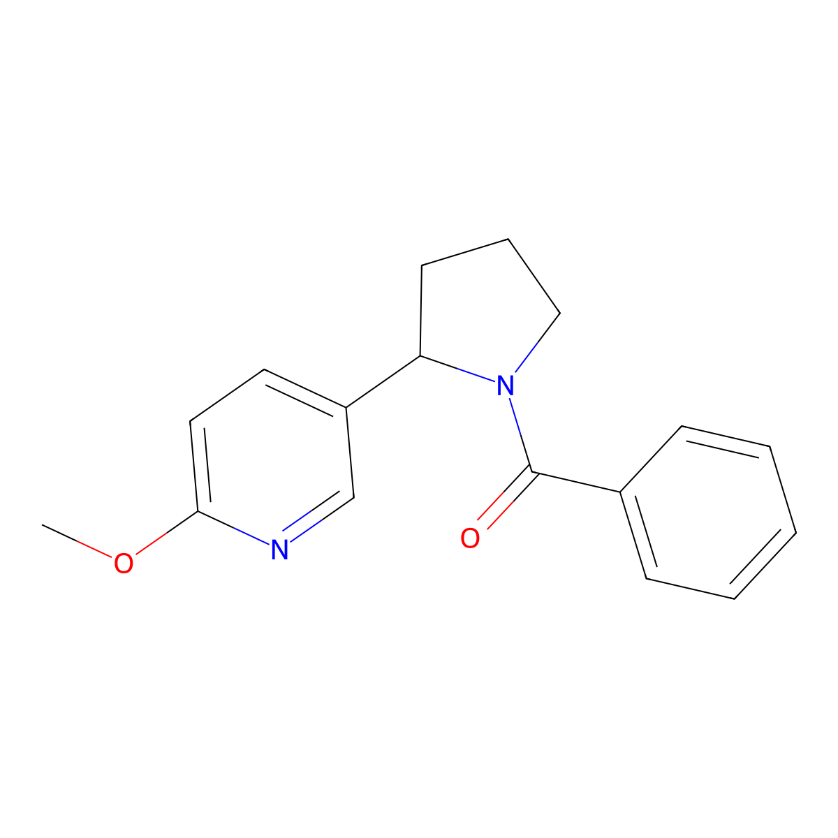 (2-(6-Methoxypyridin-3-yl)pyrrolidin-1-yl)(phenyl)methanone molecular structure, CAS 1352537-36-0