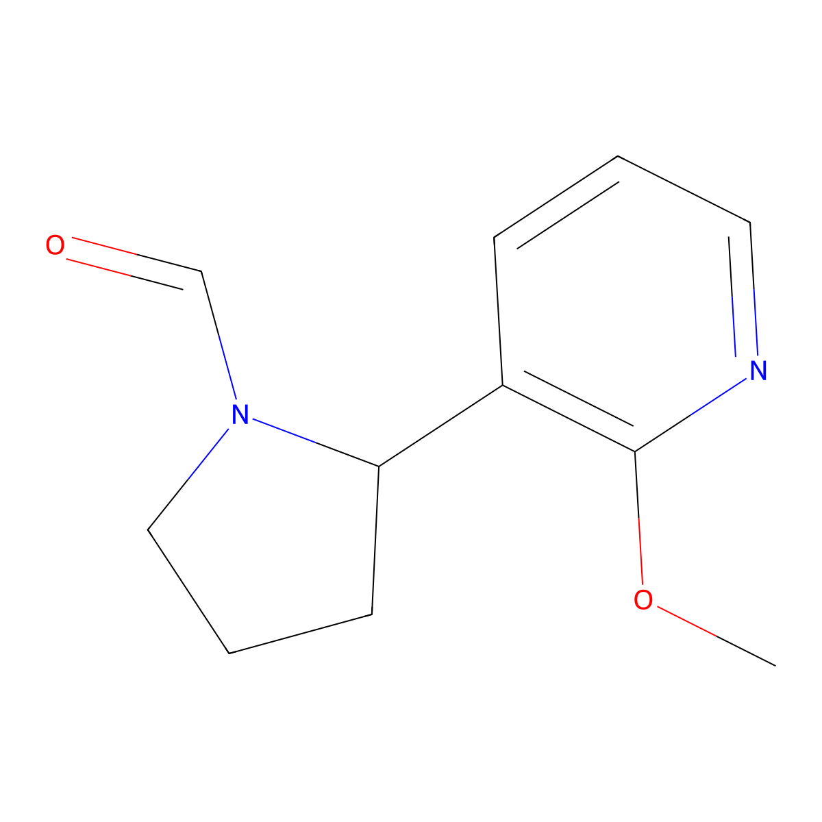 2-(2-Methoxypyridin-3-yl)pyrrolidine-1-carbaldehyde molecular structure, CAS 1352537-46-2