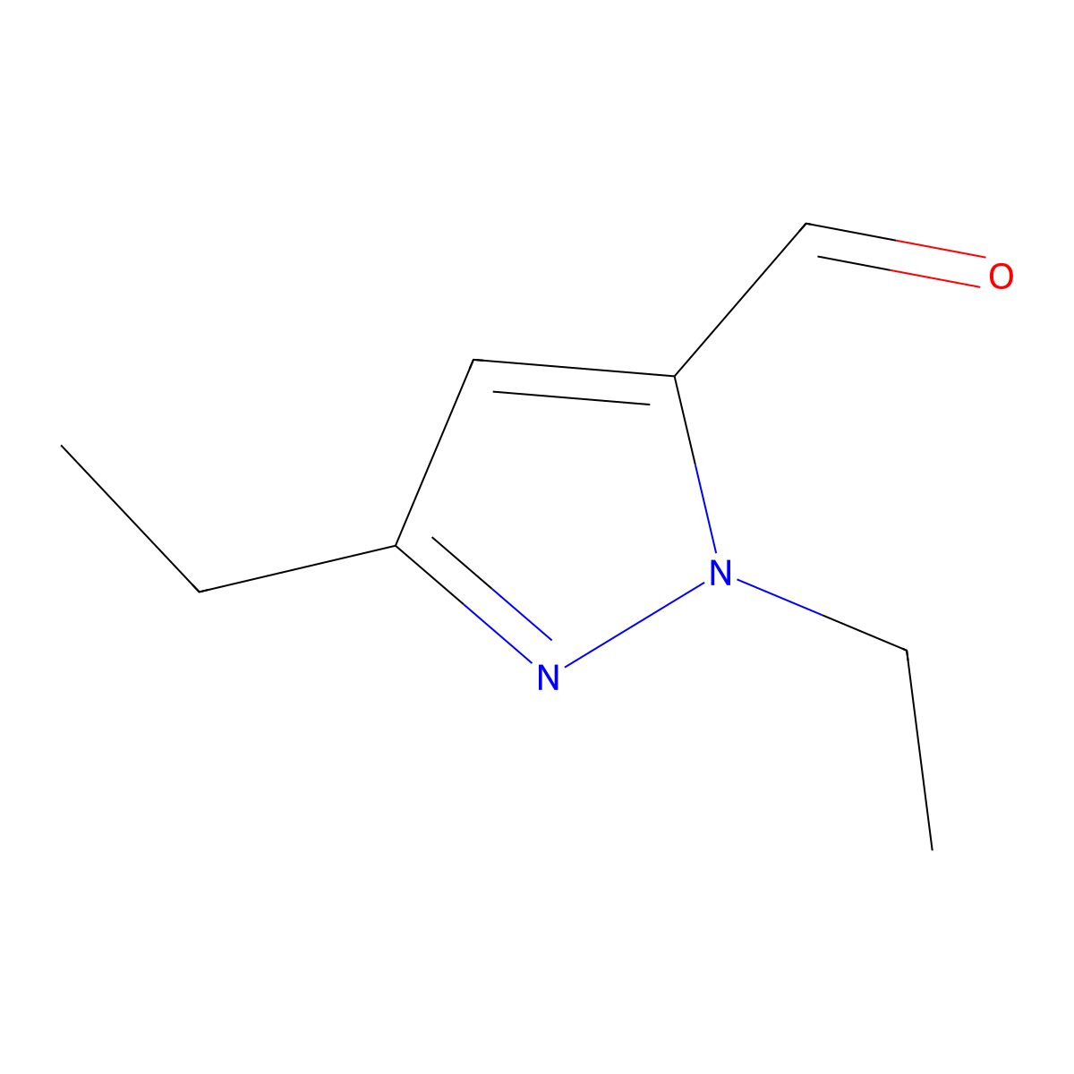 1,3-Diethyl-1H-pyrazole-5-carbaldehyde molecular structure, CAS 1352537-65-5
