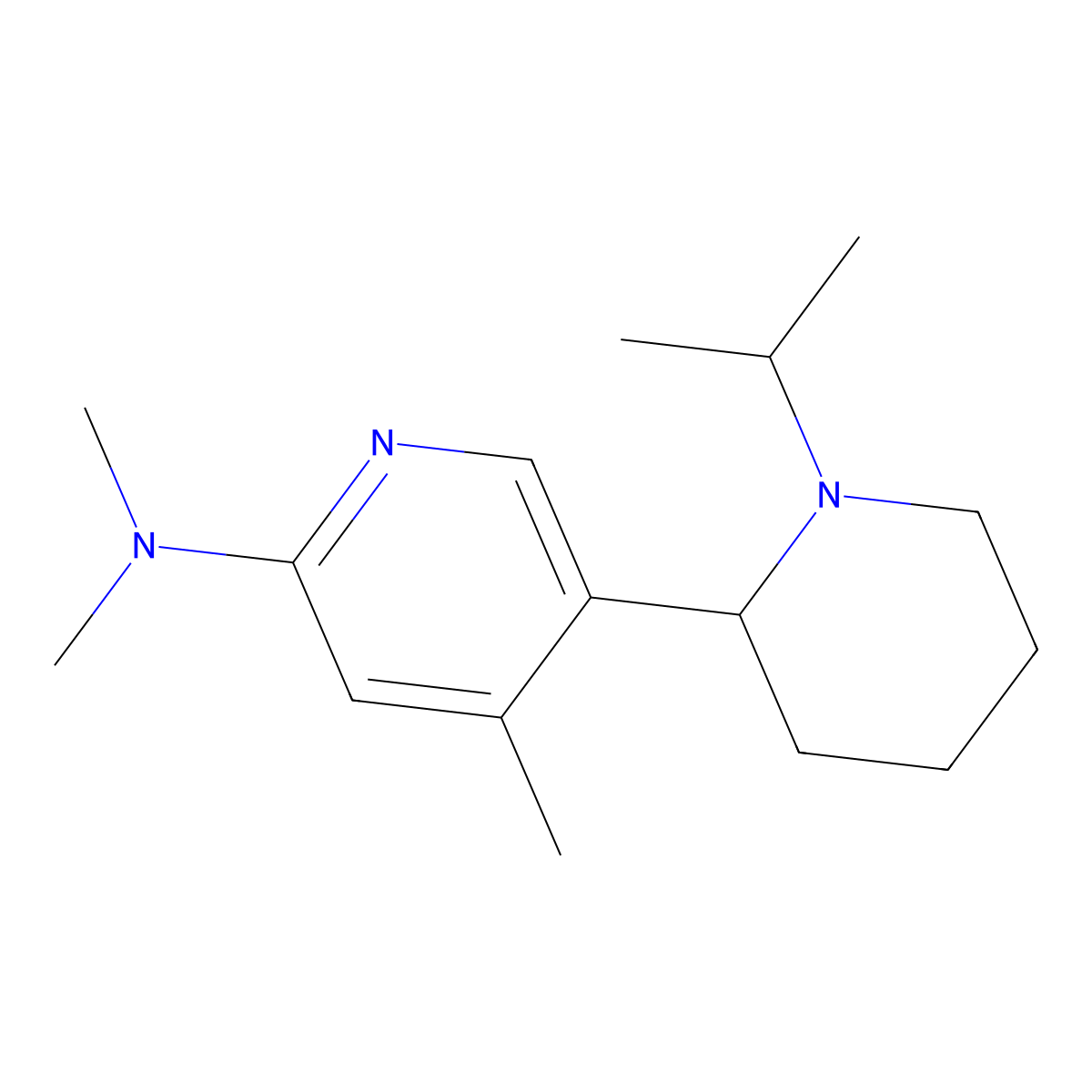5-(1-Isopropylpiperidin-2-yl)-N,N,4-trimethylpyridin-2-amine molecular structure, CAS 1352537-72-4