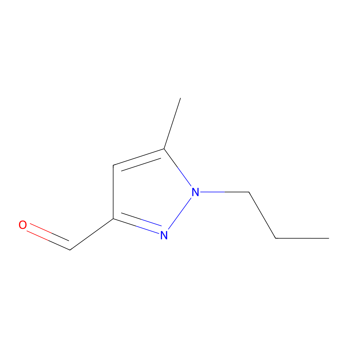 5-Methyl-1-propyl-1H-pyrazole-3-carbaldehyde molecular structure, CAS 1352537-75-7