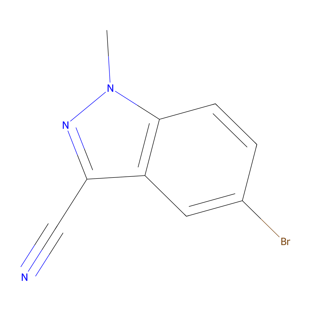5-Bromo-1-methyl-1h-indazole-3-carbonitrile molecular structure, CAS 1352537-99-5