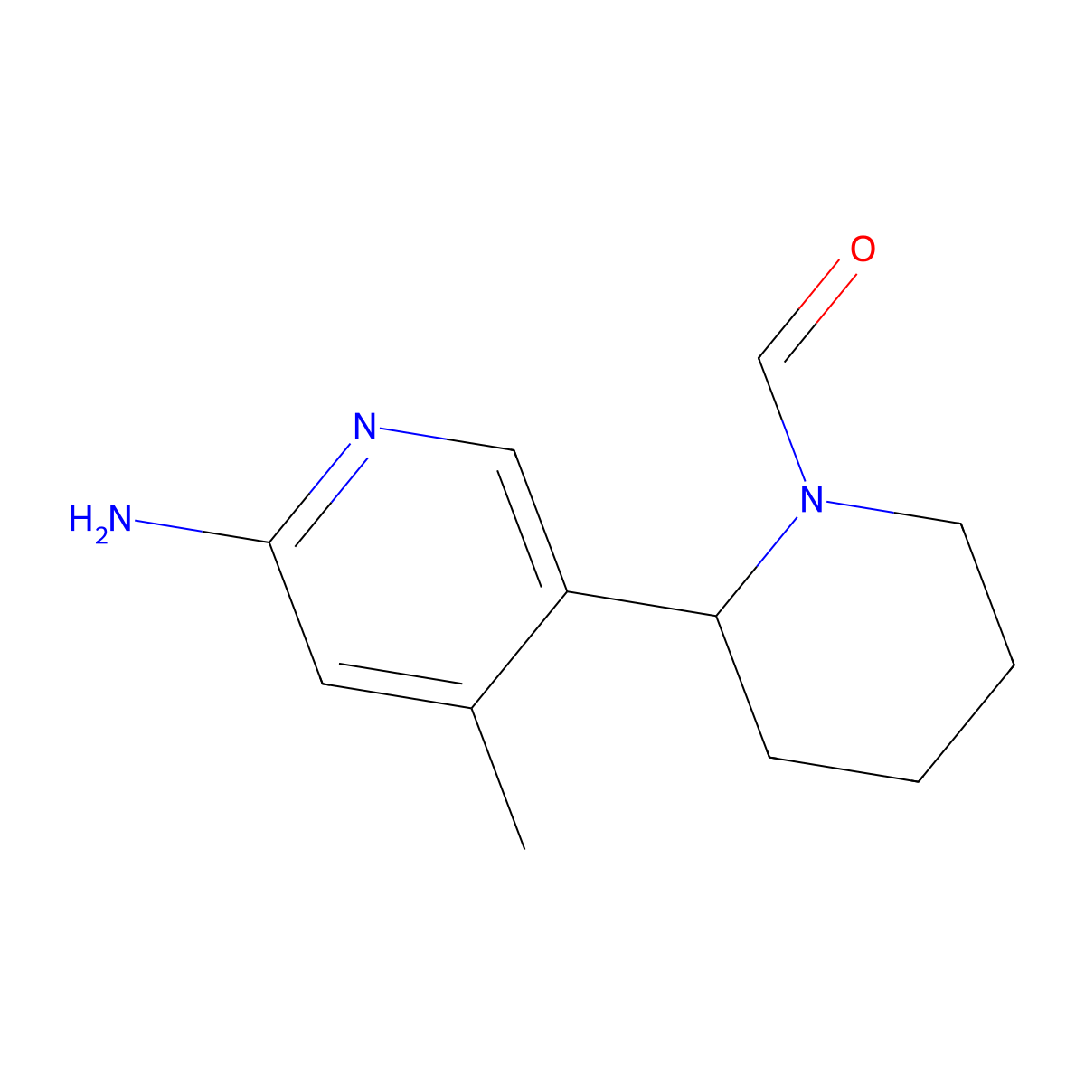 2-(6-Amino-4-methylpyridin-3-yl)piperidine-1-carbaldehyde molecular structure, CAS 1352538-82-9