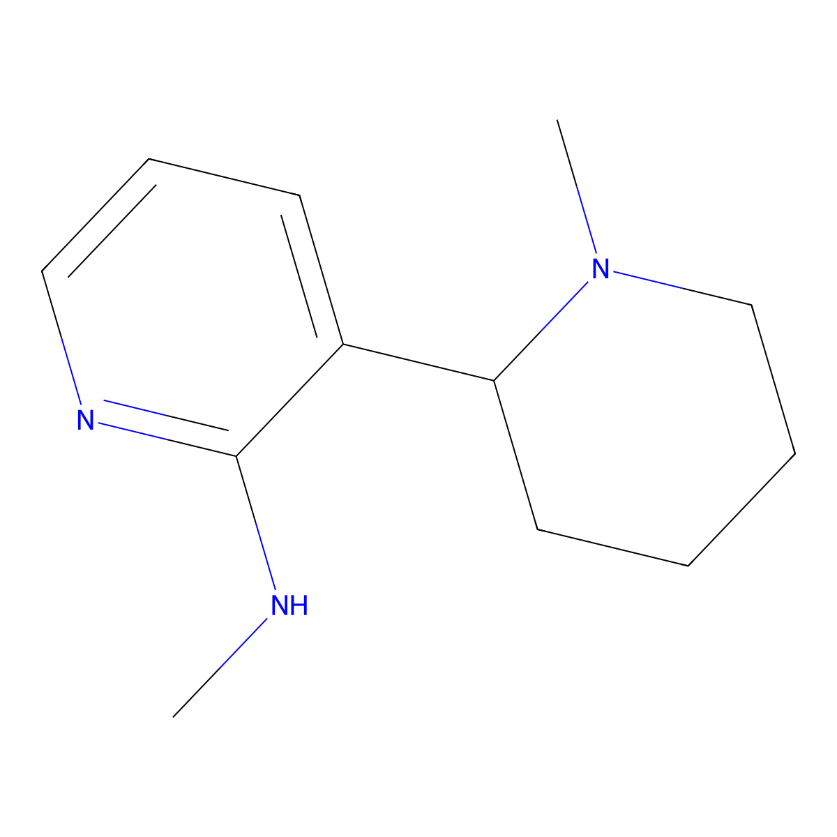 N-Methyl-3-(1-methylpiperidin-2-yl)pyridin-2-amine molecular structure, CAS 1352538-88-5
