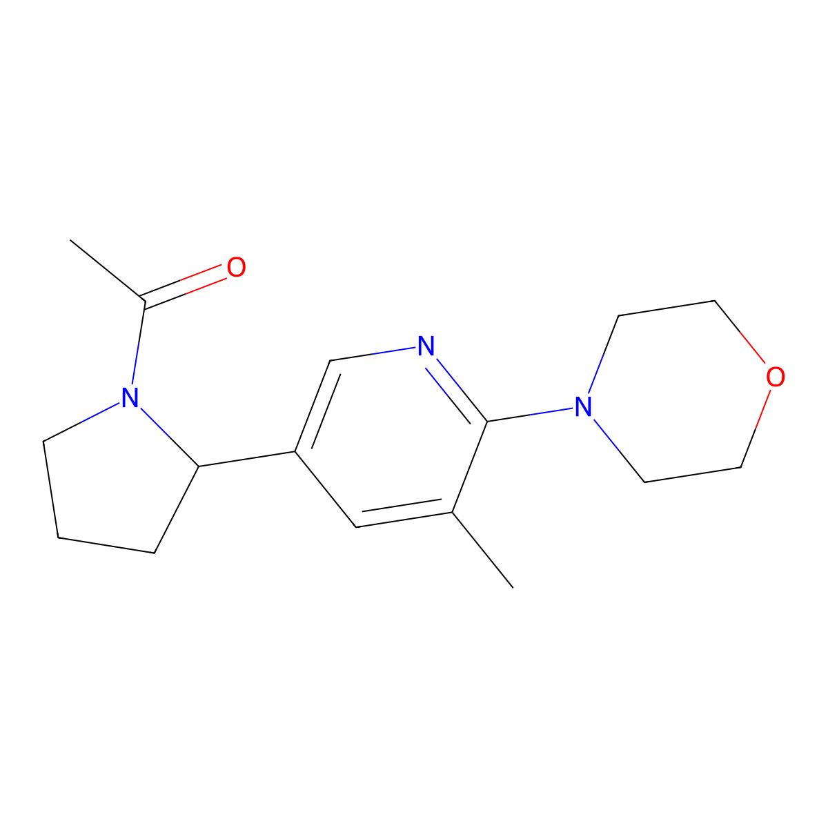 1-(2-(5-Methyl-6-morpholinopyridin-3-yl)pyrrolidin-1-yl)ethanone molecular structure, CAS 1352540-32-9