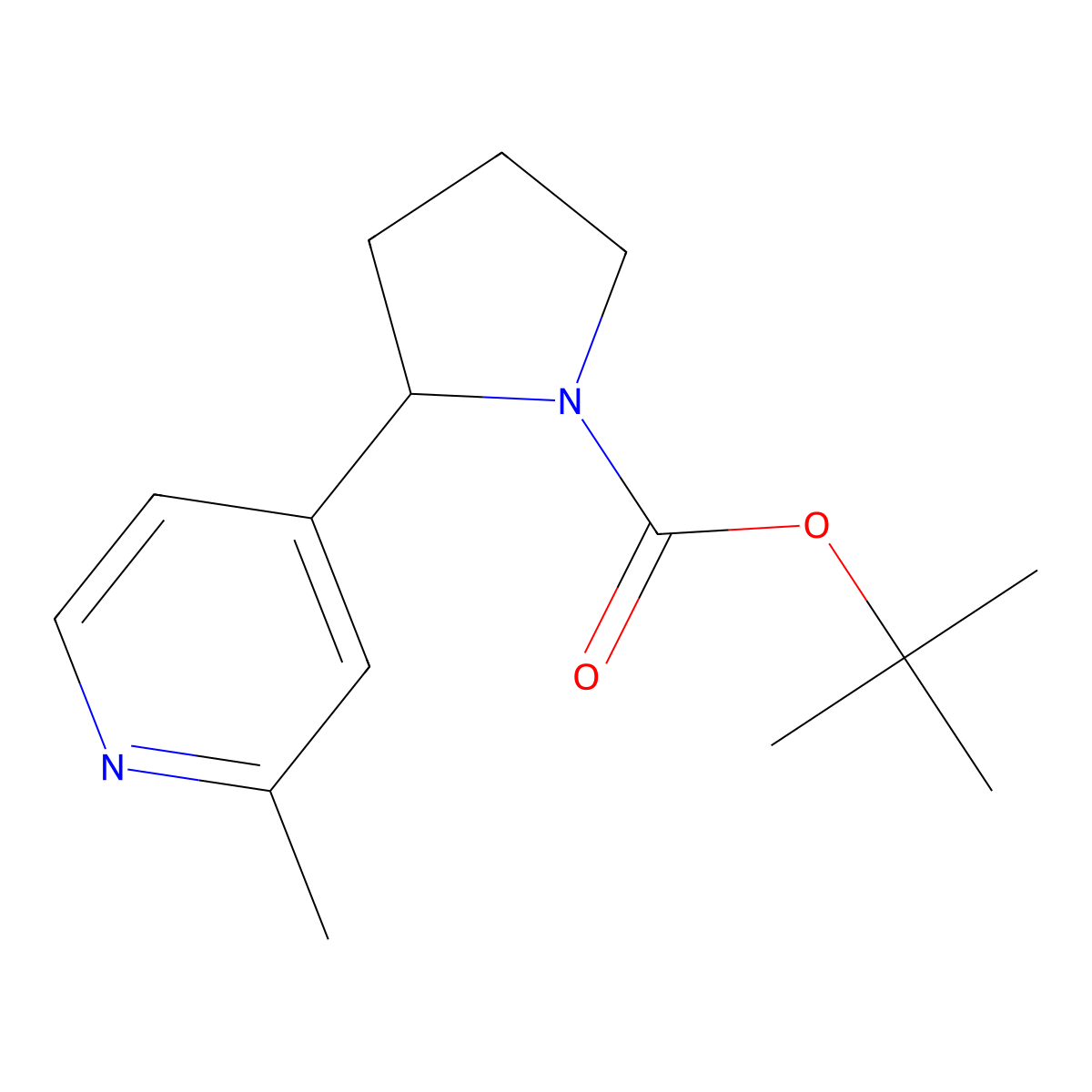 tert-Butyl 2-(2-methylpyridin-4-yl)pyrrolidine-1-carboxylate molecular structure, CAS 1352540-78-3