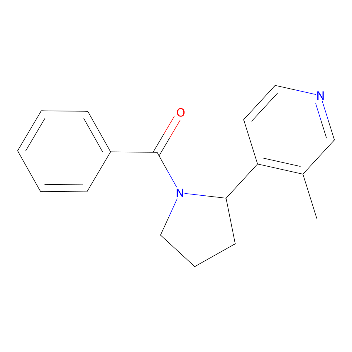(2-(3-Methylpyridin-4-yl)pyrrolidin-1-yl)(phenyl)methanone molecular structure, CAS 1352541-00-4