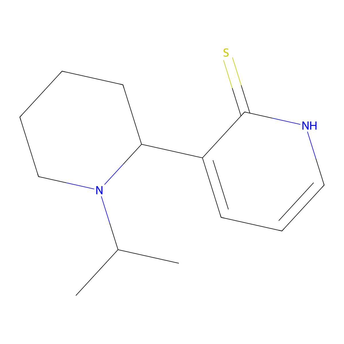 3-(1-Isopropylpiperidin-2-yl)pyridine-2(1H)-thione molecular structure, CAS 1352541-56-0
