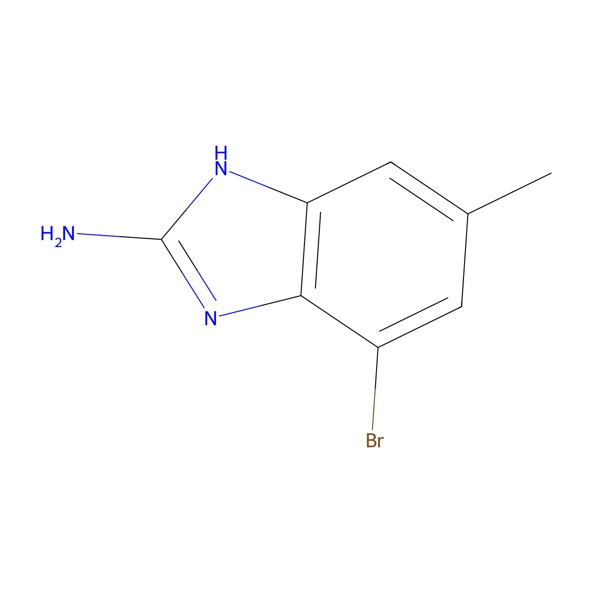 7-Bromo-5-methyl-1H-benzo[d]imidazol-2-amine molecular structure, CAS 1352541-83-3