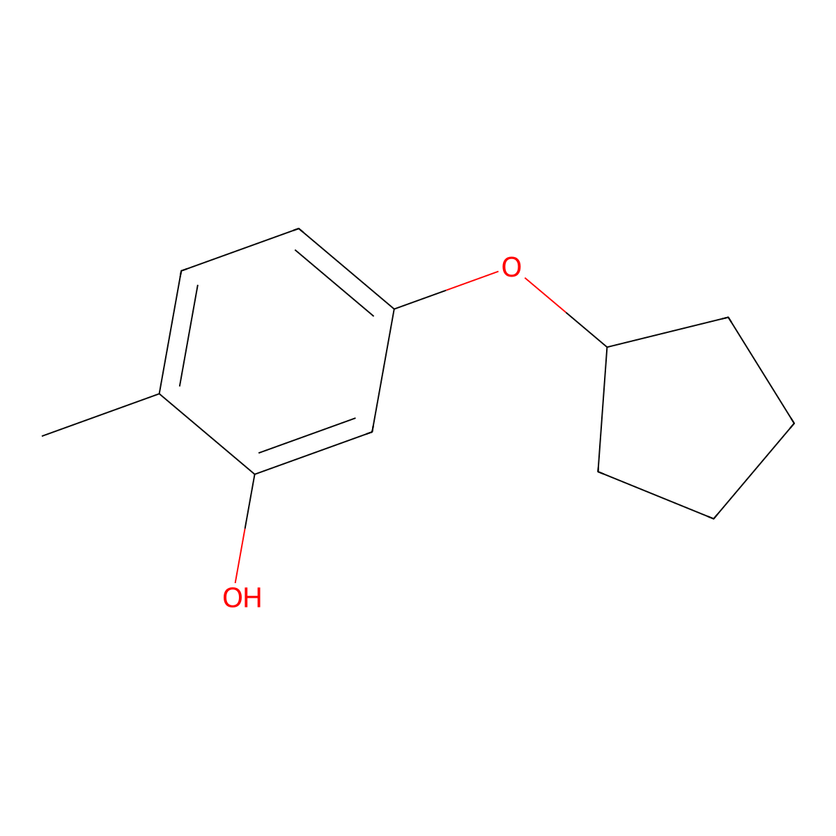5-(Cyclopentyloxy)-2-methylphenol molecular structure, CAS 1352541-84-4