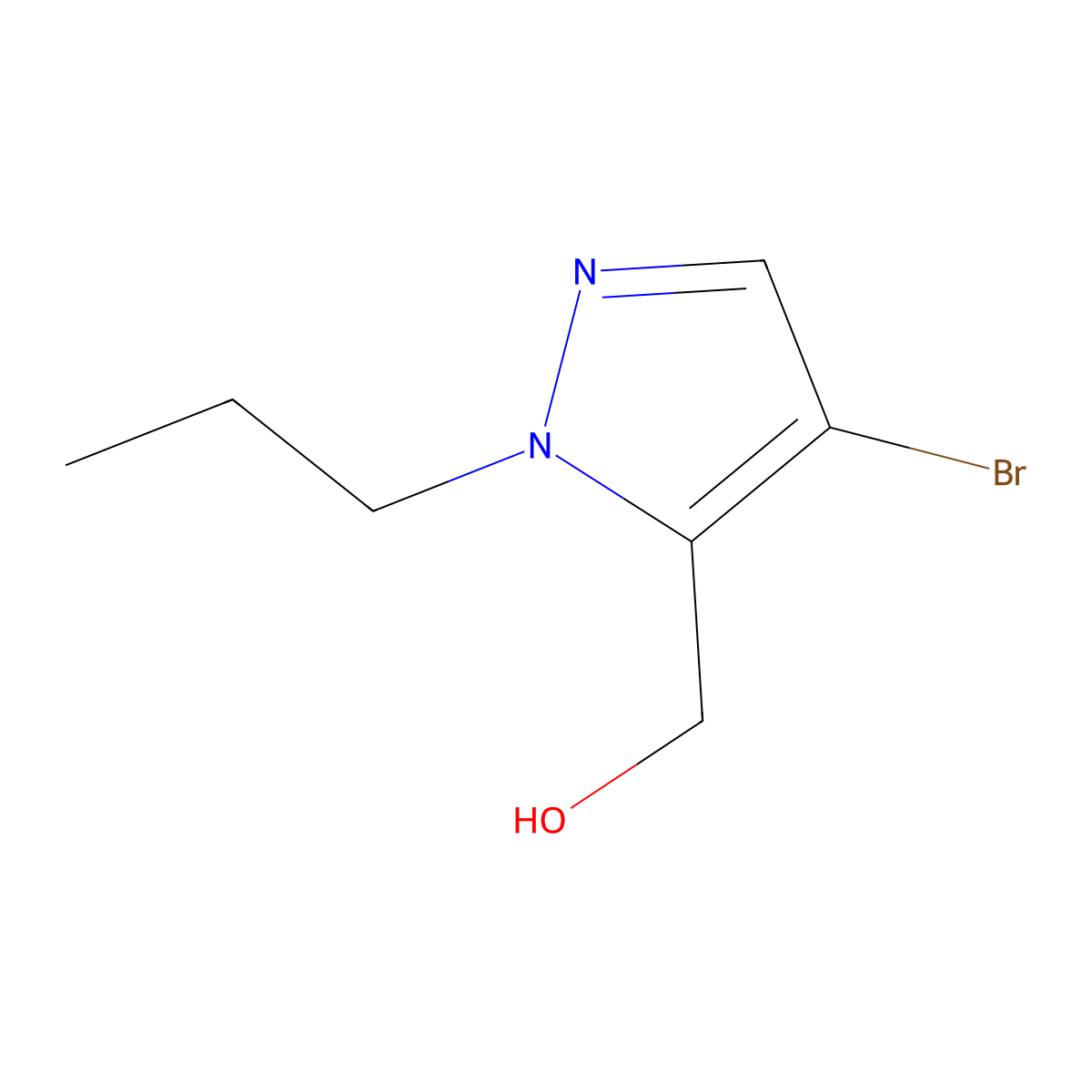 (4-bromo-1-propyl-1H-pyrazol-5-yl)methanol molecular structure, CAS 1352542-10-9