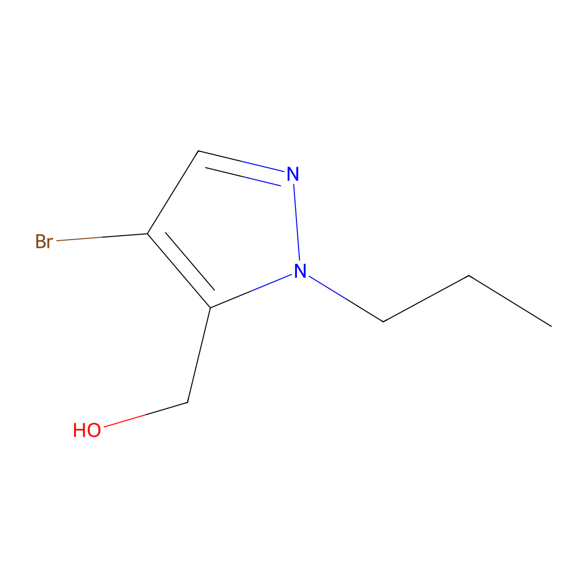 (4-bromo-1-propyl-1H-pyrazol-5-yl)methanol molecular structure, CAS 1352542-10-9