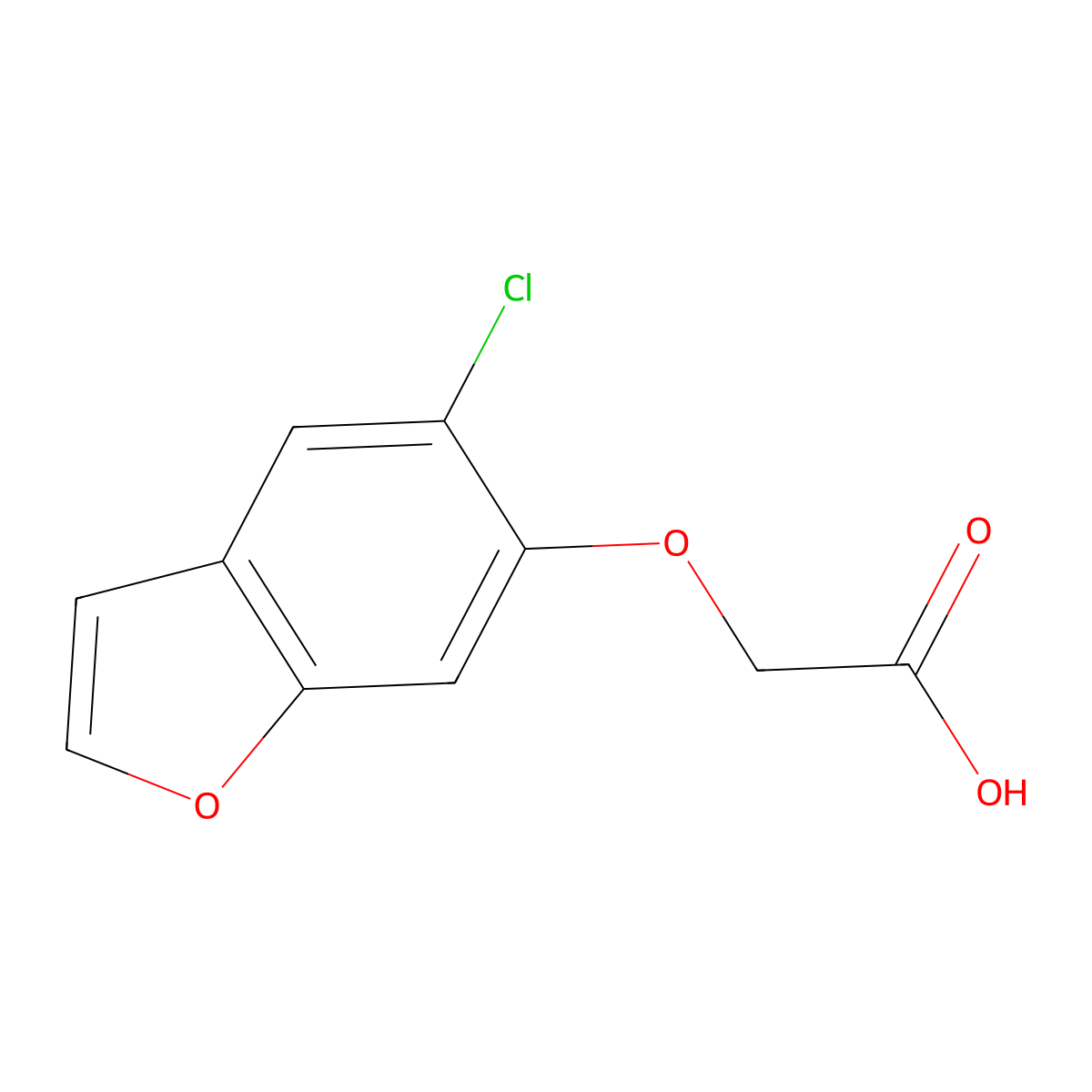 2-((5-Chlorobenzofuran-6-yl)oxy)acetic acid molecular structure, CAS 1352542-16-5