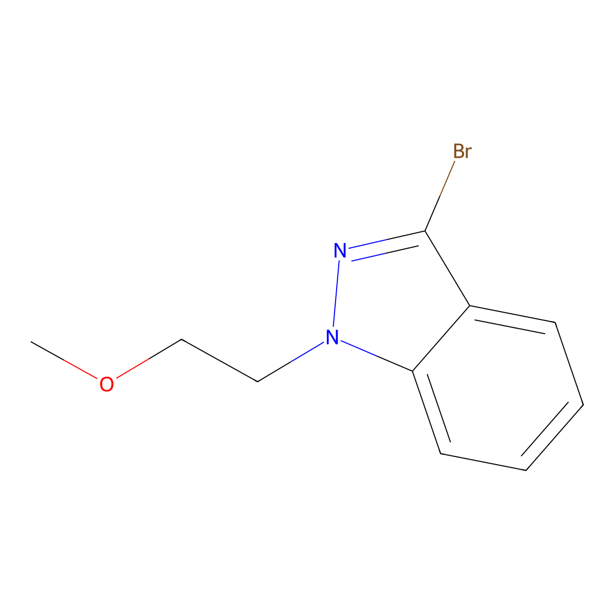 3-Bromo-1-(2-methoxyethyl)-1H-indazole molecular structure, CAS 1352542-24-5