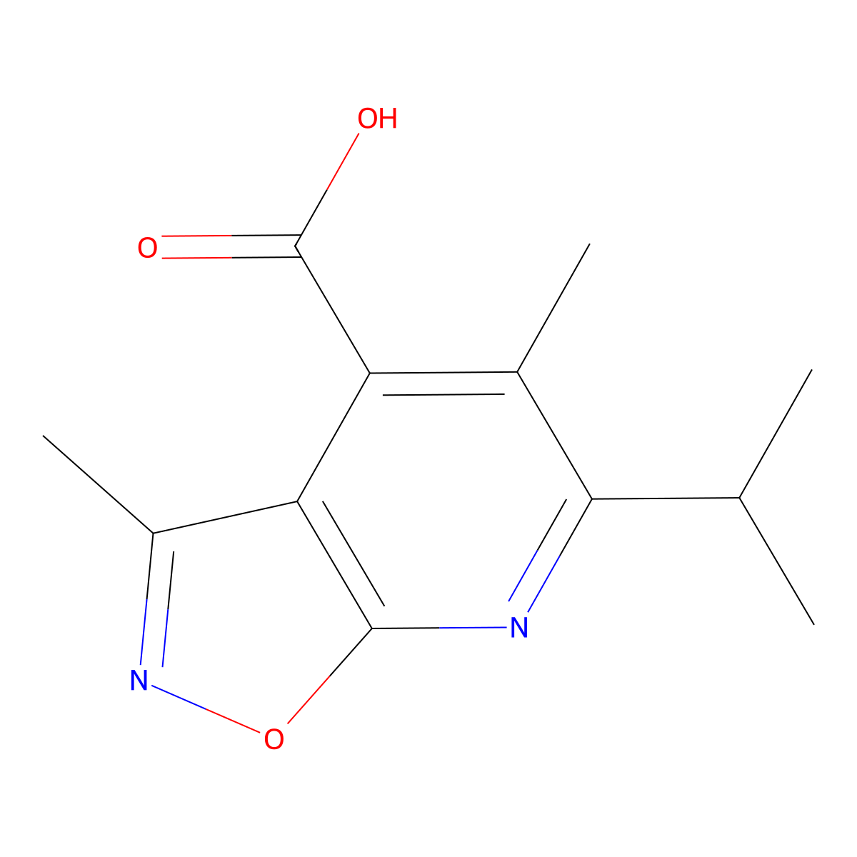 6-Isopropyl-3,5-dimethylisoxazolo[5,4-b]pyridine-4-carboxylic acid molecular structure, CAS 1352542-52-9