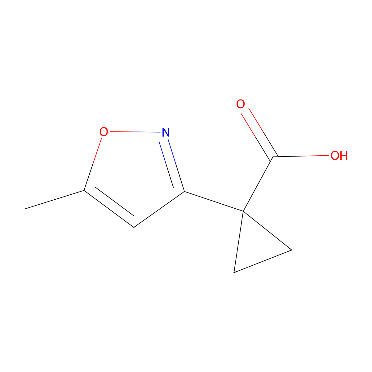 1-(5-Methyl-1,2-oxazol-3-yl)cyclopropane-1-carboxylic acid molecular structure, CAS 1352542-62-1