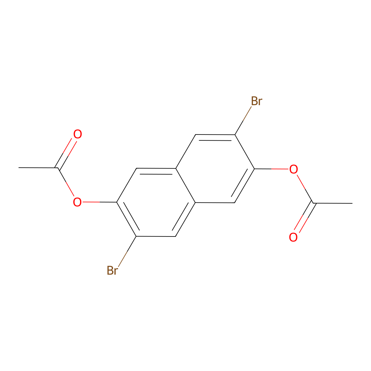 3,7-Dibromonaphthalene-2,6-diyl Diacetate molecular structure, CAS 1352544-12-7