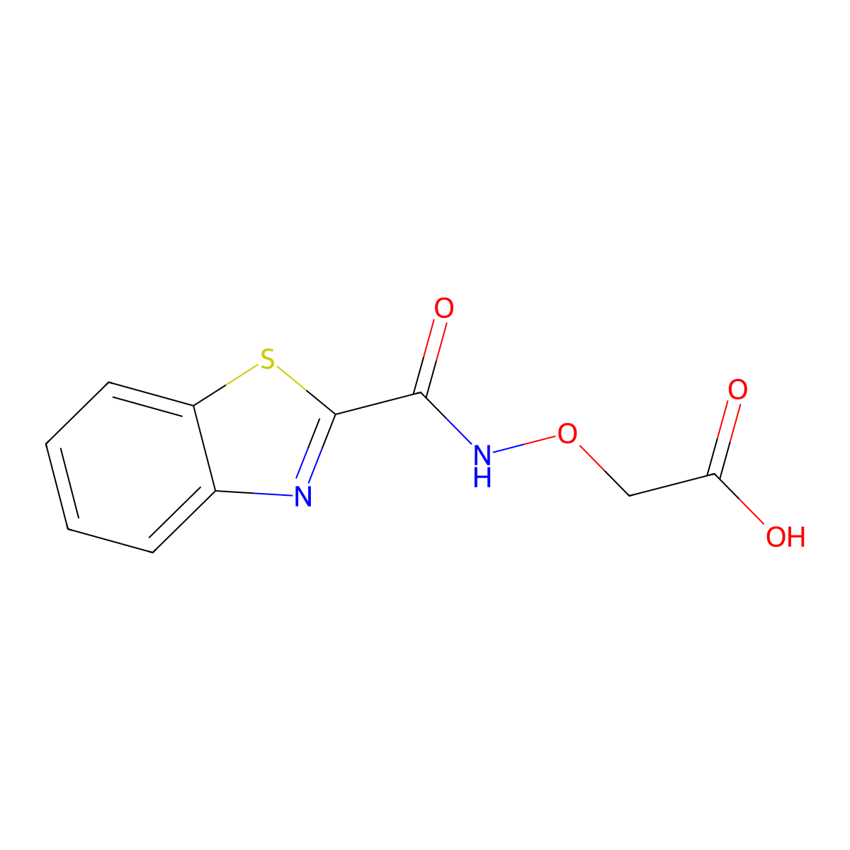 2-((Benzo[d]thiazole-2-carboxamido)oxy)acetic acid molecular structure, CAS 1352546-91-8