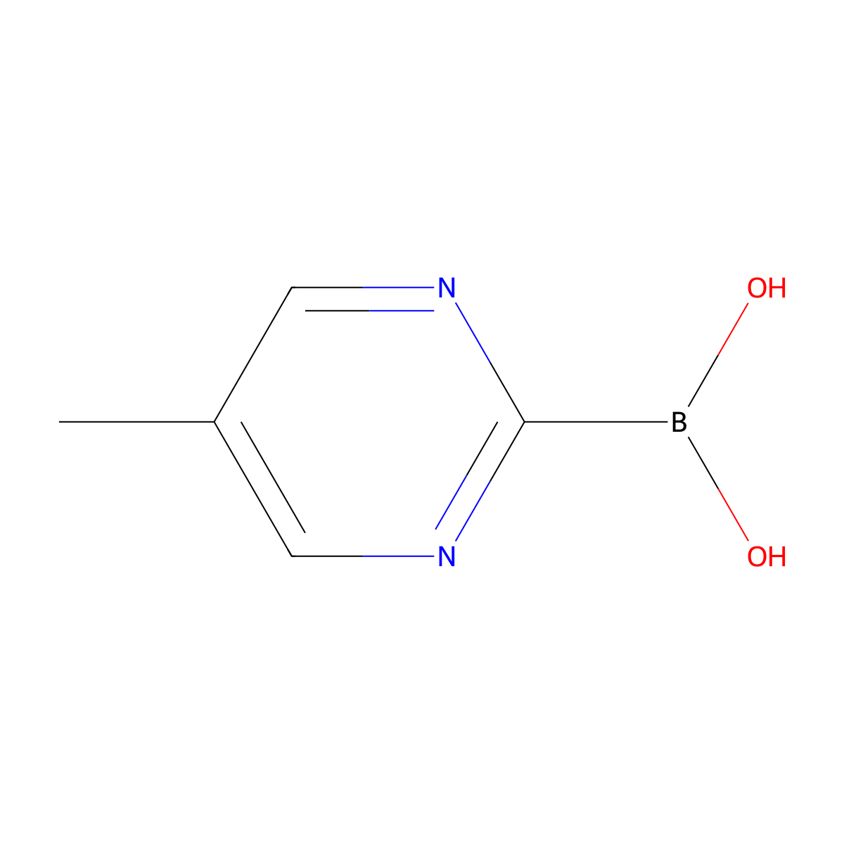 (5-Methylpyrimidin-2-yl)boronic acid molecular structure, CAS 1352548-73-2