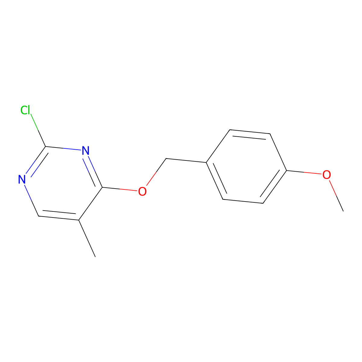 2-Chloro-4-((4-methoxybenzyl)oxy)-5-methylpyrimidine molecular structure, CAS 1352571-05-1