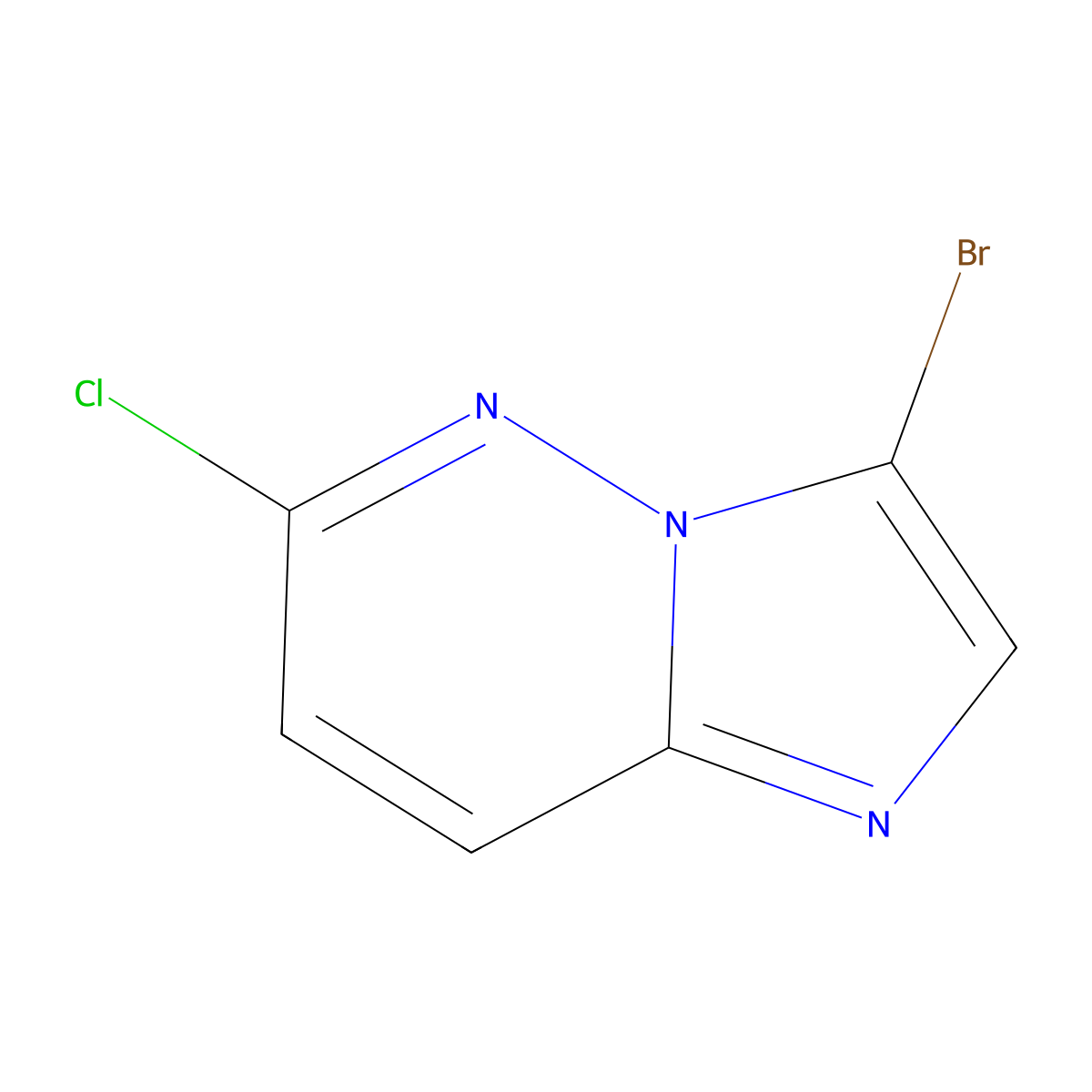 3-Bromo-6-chloroimidazo(1,2-b)pyridazine molecular structure, CAS 13526-66-4