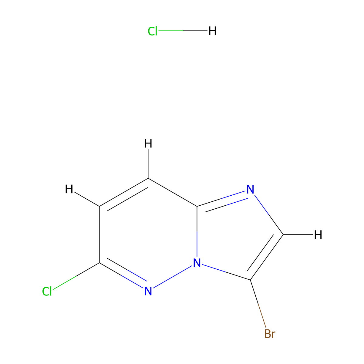 3-Bromo-6-chloroimidazo[1,2-b]pyridazine hydrochloride molecular structure, CAS 13526-67-5