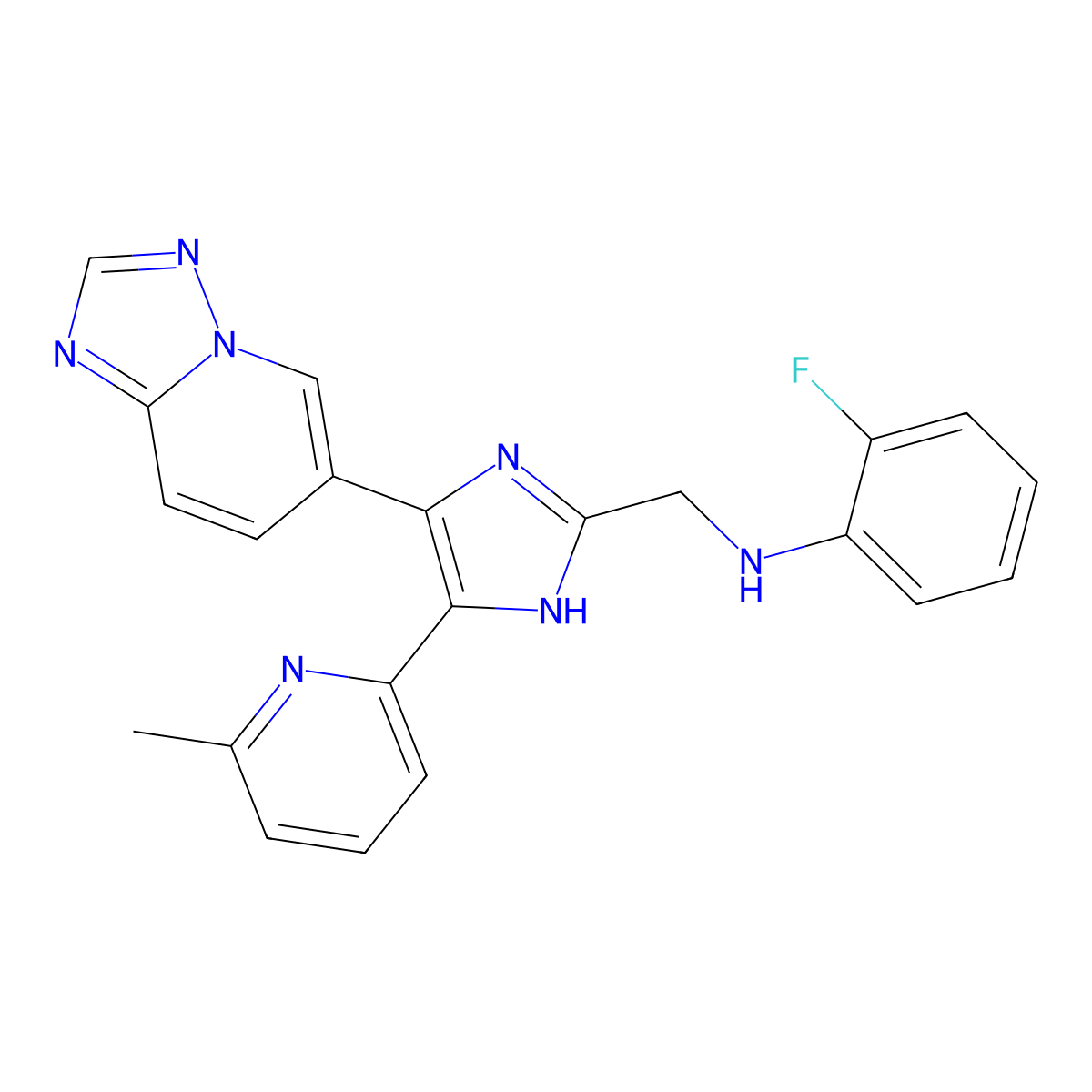 Vactosertib molecular structure, CAS 1352608-82-2
