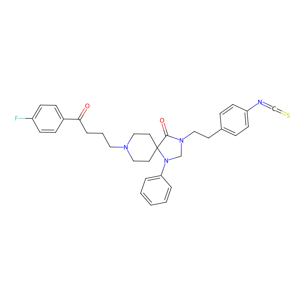 N-(4-isothiocyanatophenethyl)spiperone molecular structure, CAS 135261-88-0