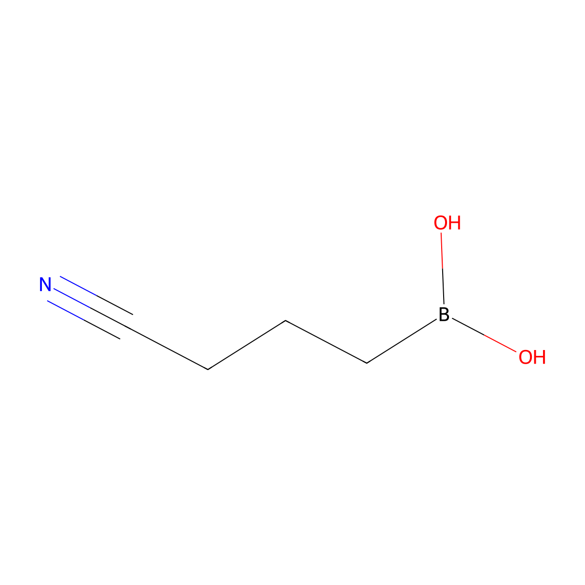 (3-Cyanopropyl)boronic acid molecular structure, CAS 1352619-22-7