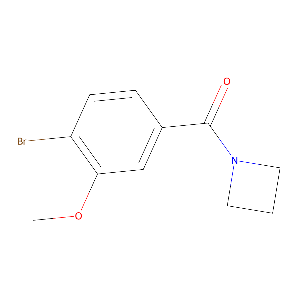 Azetidin-1-yl(4-bromo-3-methoxyphenyl)methanone molecular structure, CAS 1352621-01-2