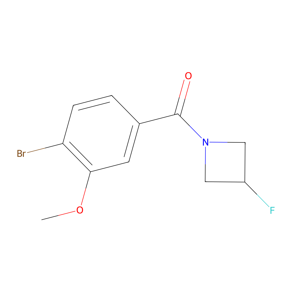 (4-Bromo-3-methoxyphenyl)(3-fluoroazetidin-1-yl)methanone molecular structure, CAS 1352621-02-3