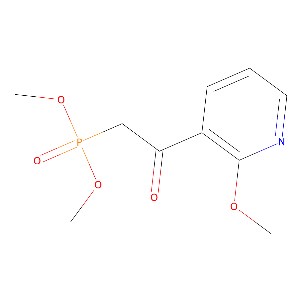 Dimethyl (2-(2-methoxypyridin-3-yl)-2-oxoethyl)phosphonate molecular structure, CAS 1352624-30-6