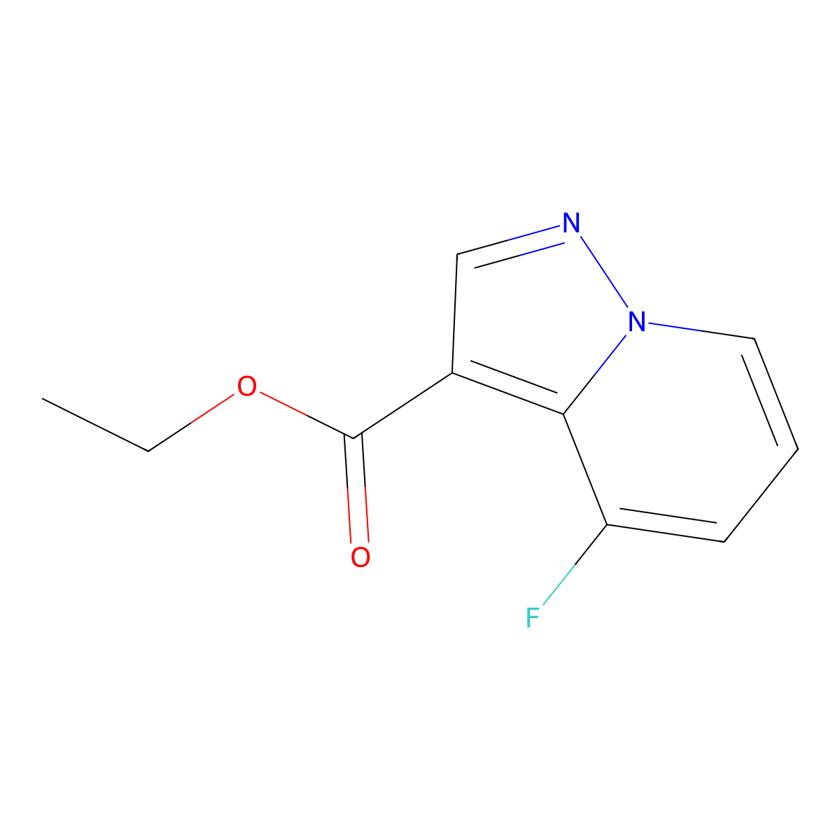 Ethyl 4-fluoropyrazolo[1,5-a]pyridine-3-carboxylate molecular structure, CAS 1352625-28-5