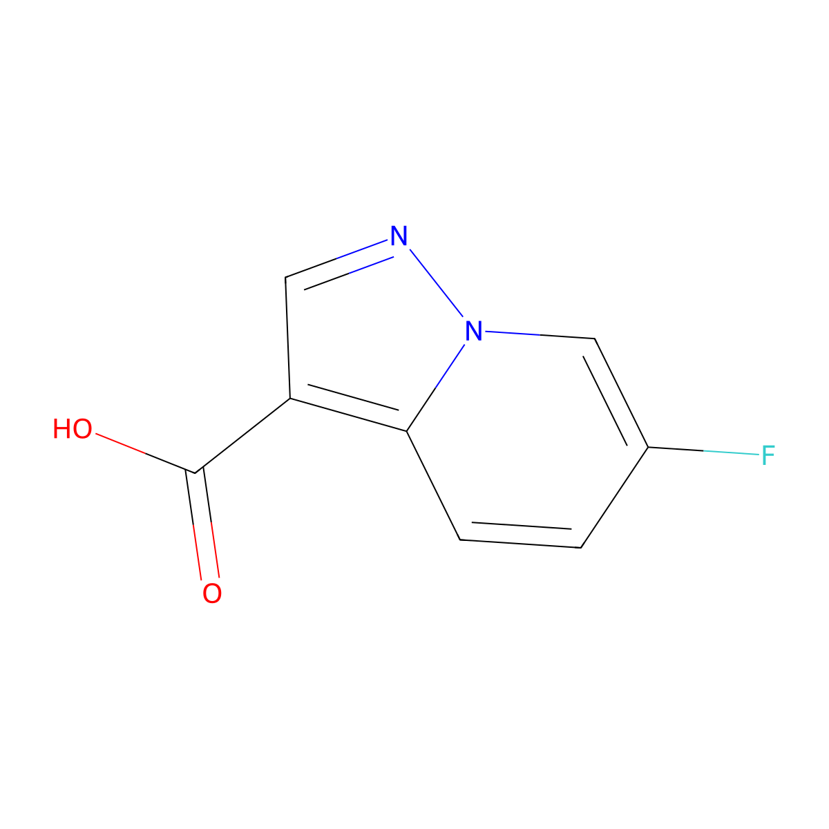 6-Fluoropyrazolo[1,5-a]pyridine-3-carboxylic acid molecular structure, CAS 1352625-29-6