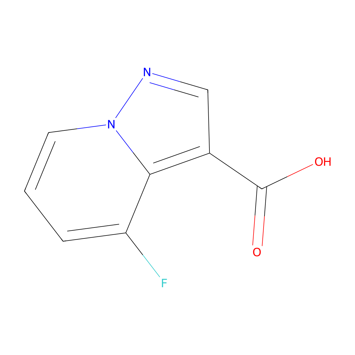 4-Fluoropyrazolo[1,5-a]pyridine-3-carboxylic acid molecular structure, CAS 1352625-33-2
